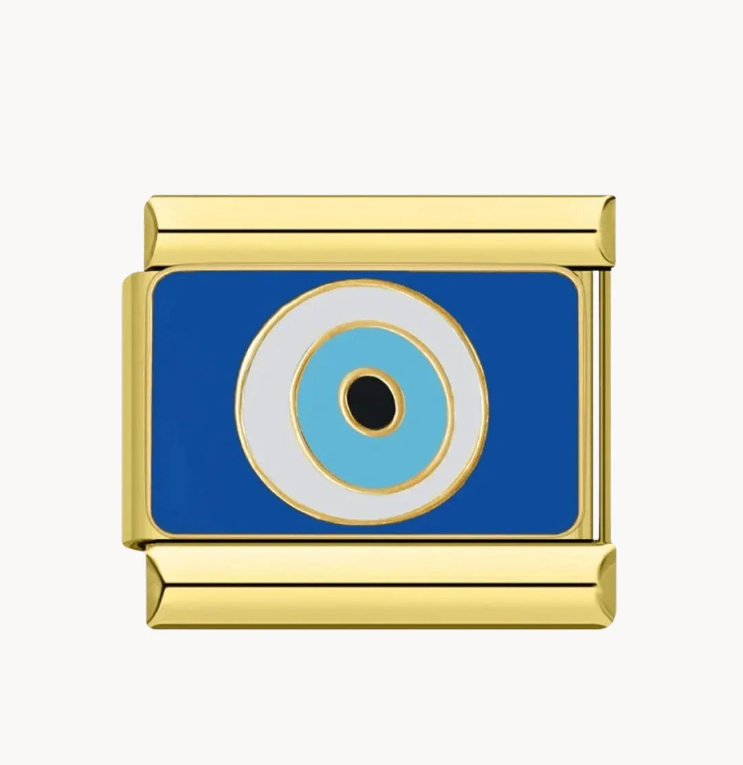 Mauvais œil fond bleu