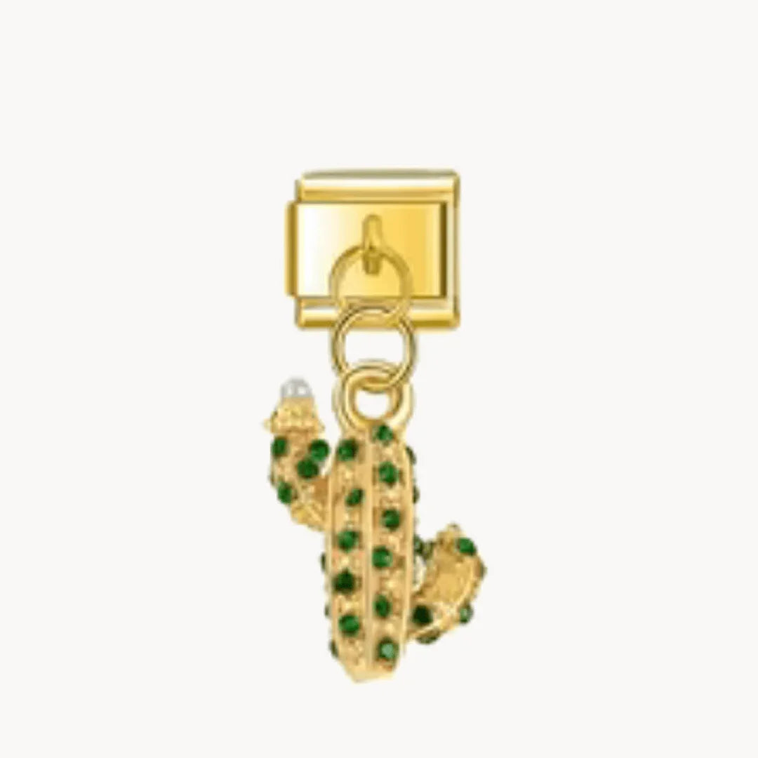 Pendentif cactus doré