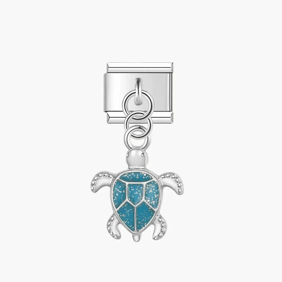 Pendentif tortue bleue