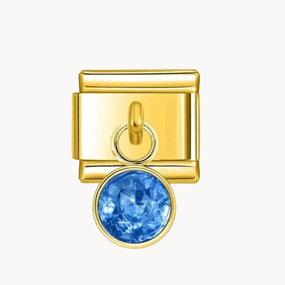 Pierre suspendue bleue clair