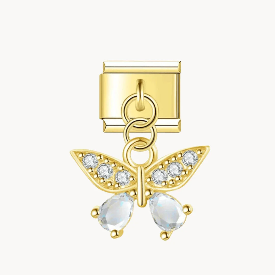 Papillon brillant doré