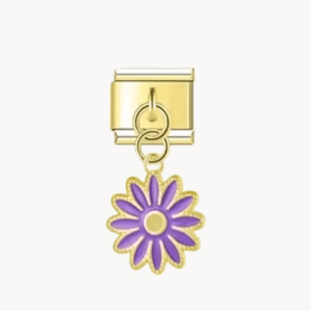Pendentif Fleur dorée