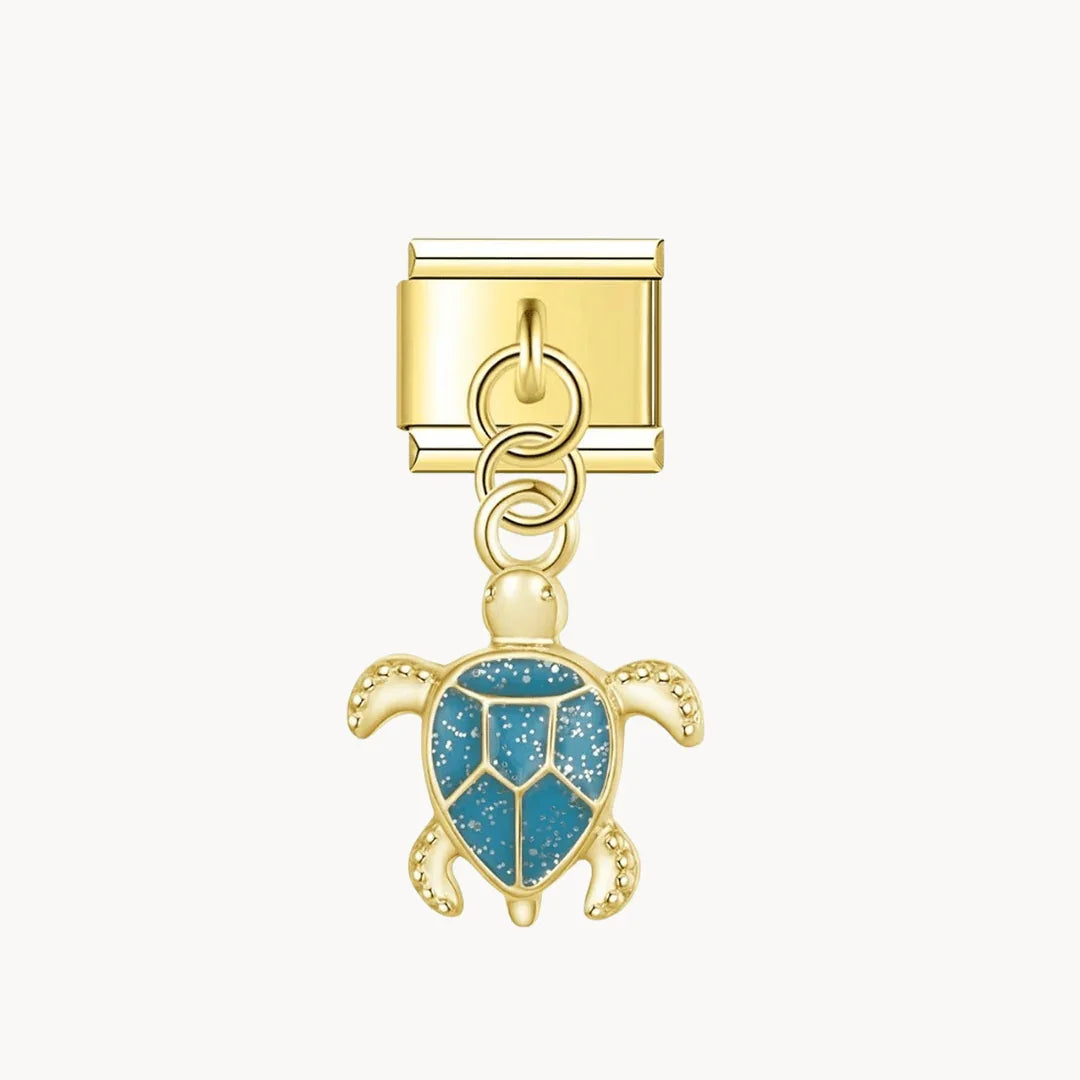 Pendentif tortue bleue